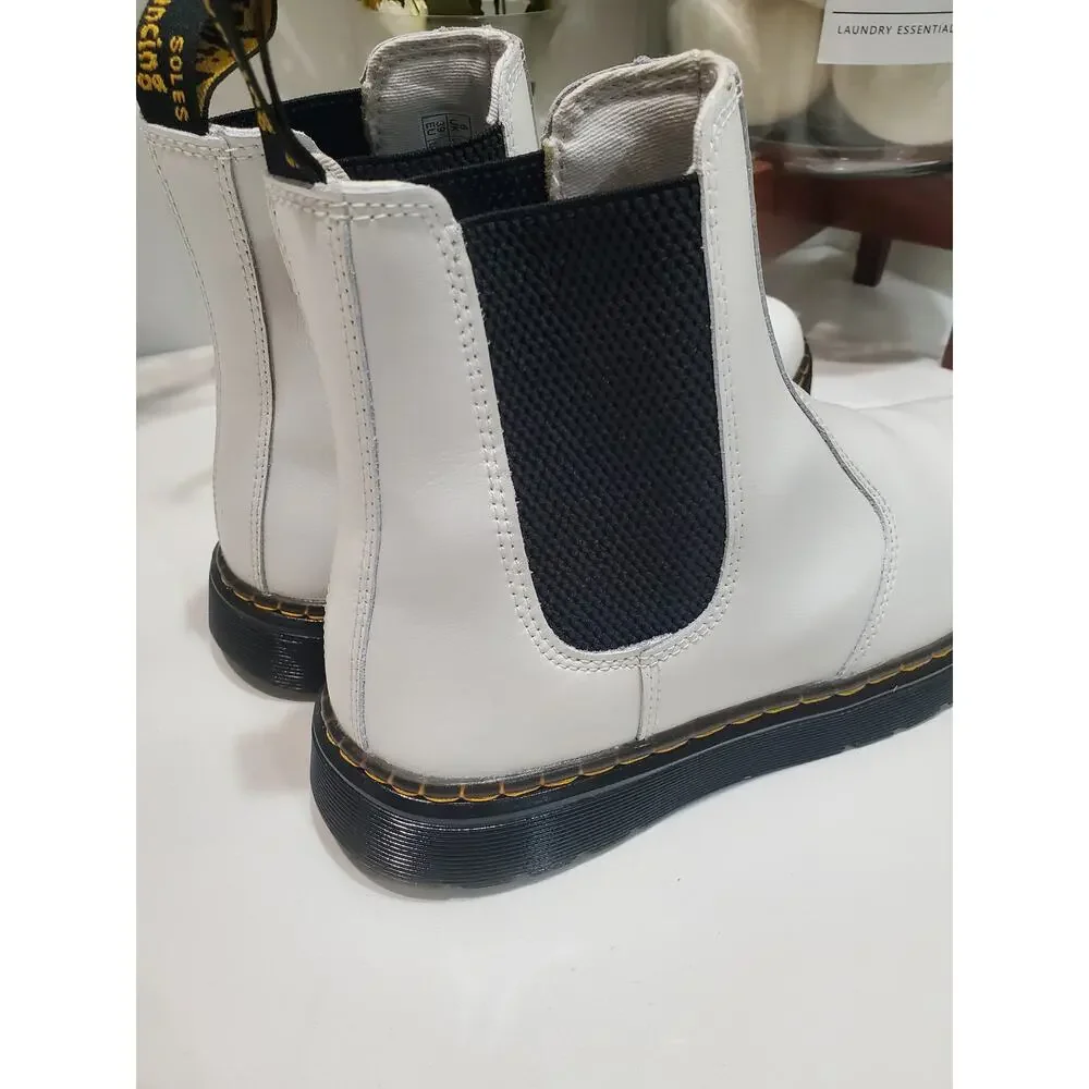 Dr. Matten's Womens White Leather Boots size 8